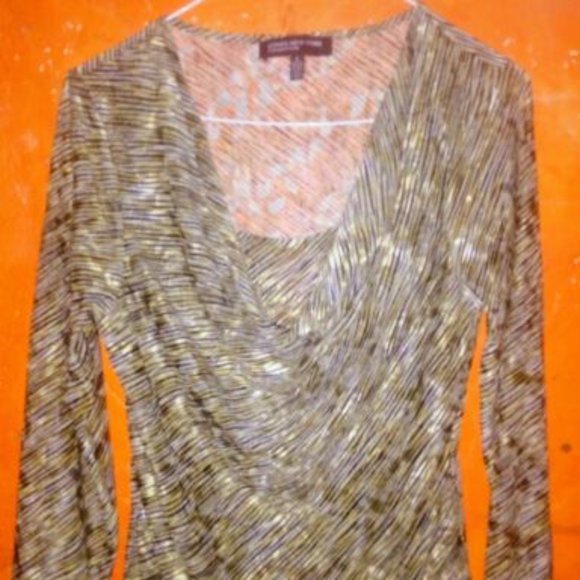Women's Blouse Top Pullover Rounded neck (Jones New York) Size Small - Picture 1 of 3